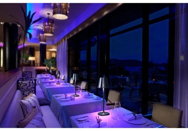 Retlux - LED Lampada da tavolo ricaricabile dimmerabile LED/3W/1800 mAh blu scuro