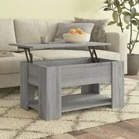 Tavolino da Salotto Grigio Sonoma 79x49x41 cm Legno Multistrato cod mxl 12532