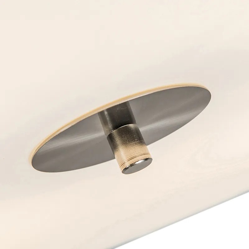 Lampada da soffitto rustica color tortora 50 cm - Drum Jute