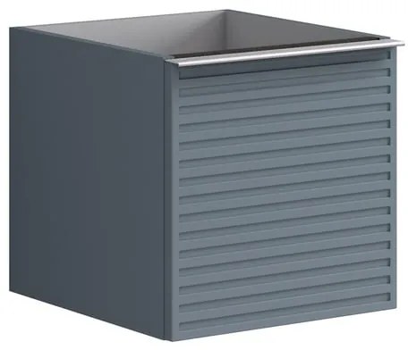 Struttura semi colonna da bagno Pixel2 cassetti laccato opaco indaco L 40 x H 40 x P 45.5 cm