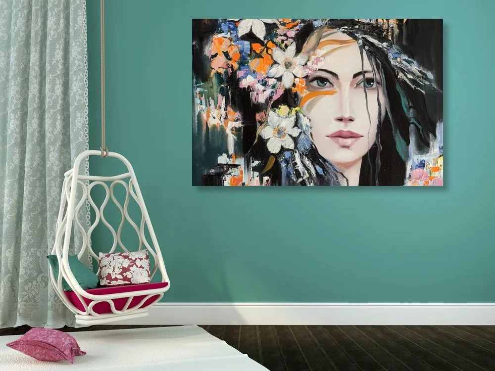 Quadro su tela – Pittura originale di una donna
