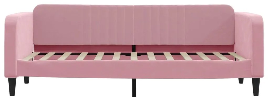 Letto da giorno rosa 80x200 cm in velluto