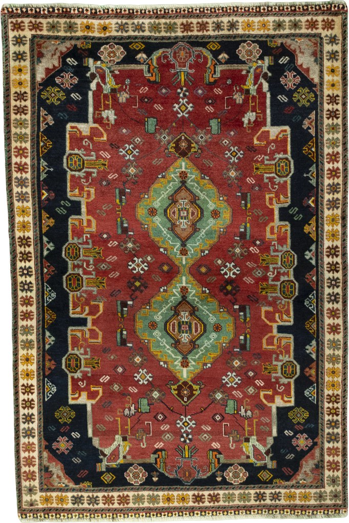 Gabbeh Tappeto 130 x 190 Rosso (Iran) Annodato A Mano