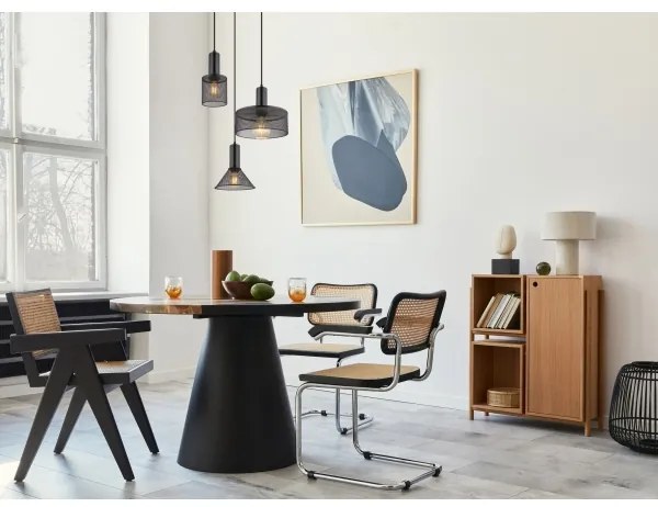 Globo 15648-3H - Lampadario a sospensione con filo JEDD 3xE27/60W/230V nero