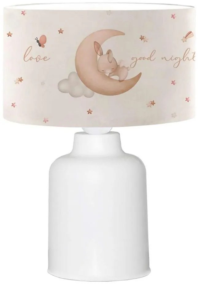 Lampada da comodino per bambini CANDY 1xE27/40W/230V bianca/beige