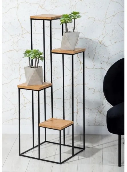 Portafiori 110x40 cm nero/marrone