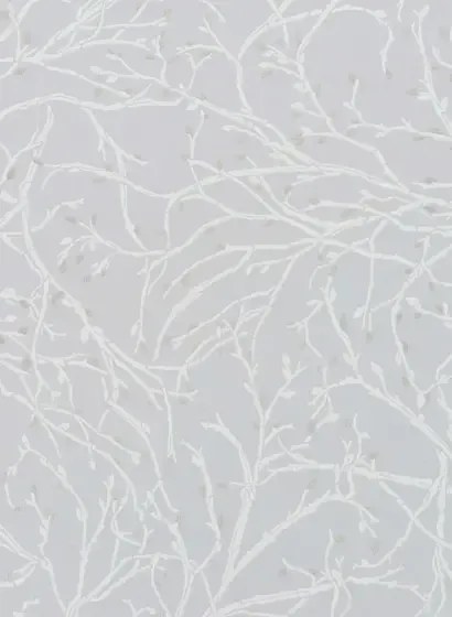 Osborne & Little Carta da parati Twiggy - Grey/ White/ Gilver