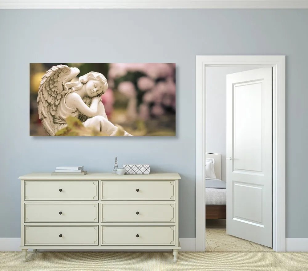 Quadro su tela – Angelo soddisfatto
