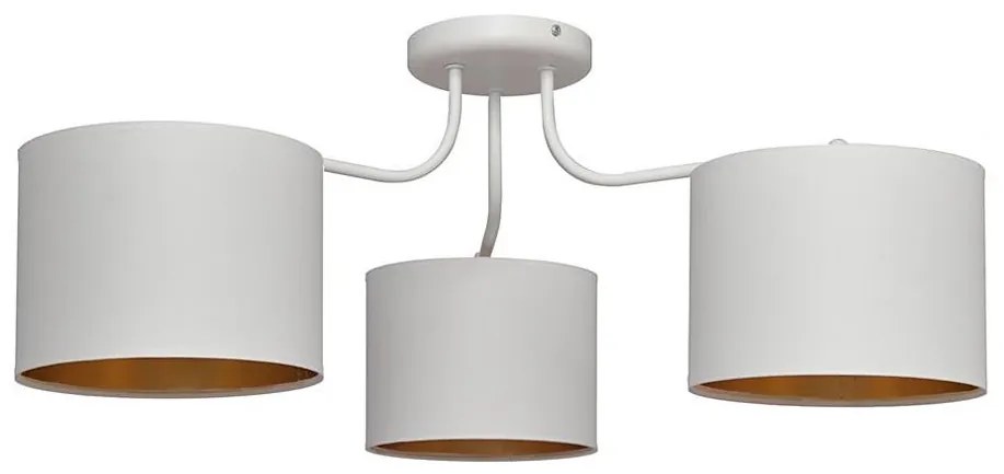Lampadario a plafone ALBA 3xE27/15W/230V bianco/dorato