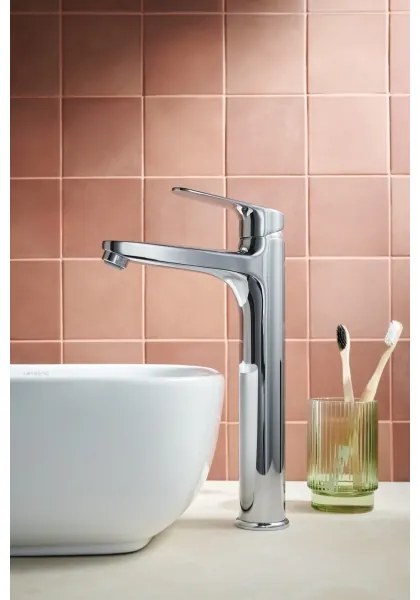 KFA Armatura 5552-712-00- Rubinetto del lavandino + scarico OTAVA 30,2 cm cromo lucido