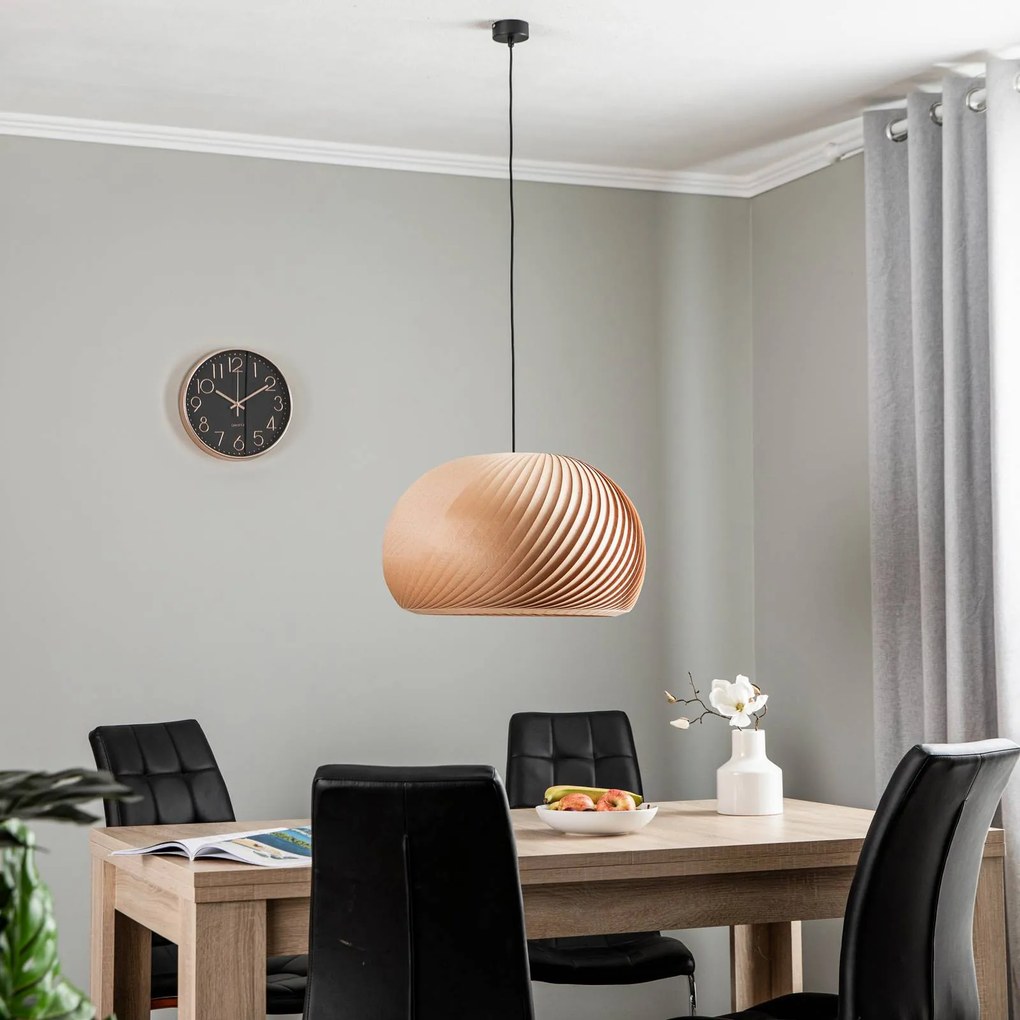 ALDEX Lampada a sospensione Janne, legno di faggio, Ø 53 cm, E27