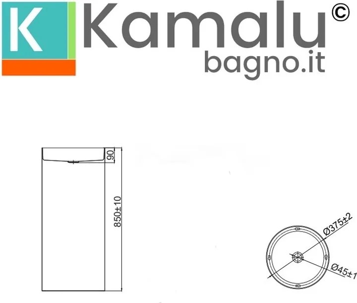 Lavabo da terra freestanding con drenaggio a pavimento finitura oro | KG46000P - KAMALU