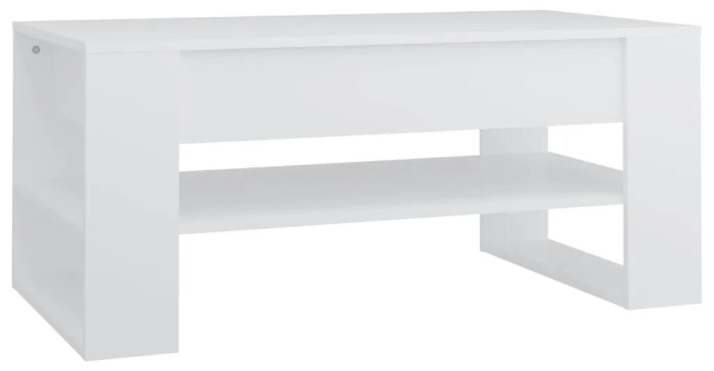 Tavolino da salotto bianco 102x55x45 cm legno multistrato