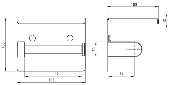 Deante ADR_0221 - Porta rotolo per carta igienica ROUND cromo lucido