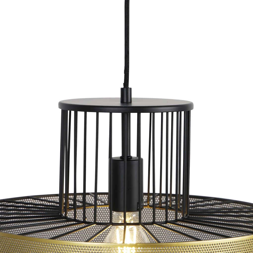 Lampada a sospensione di design oro con nero 40 cm - Tess