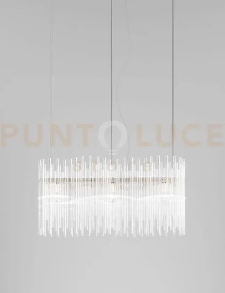 Diadema sospensione k3 cristallo bronzo satinato 3 luci attacco e27