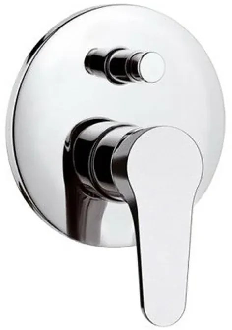 Miscelatore doccia ad incasso in ottone cromato con deviatore di Rubinetterie Mariani Linea Surf