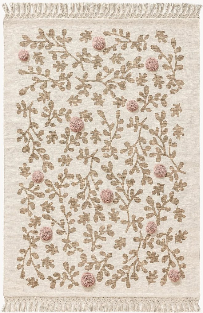 Tappeto per bambini fatto a mano con nappe Hana