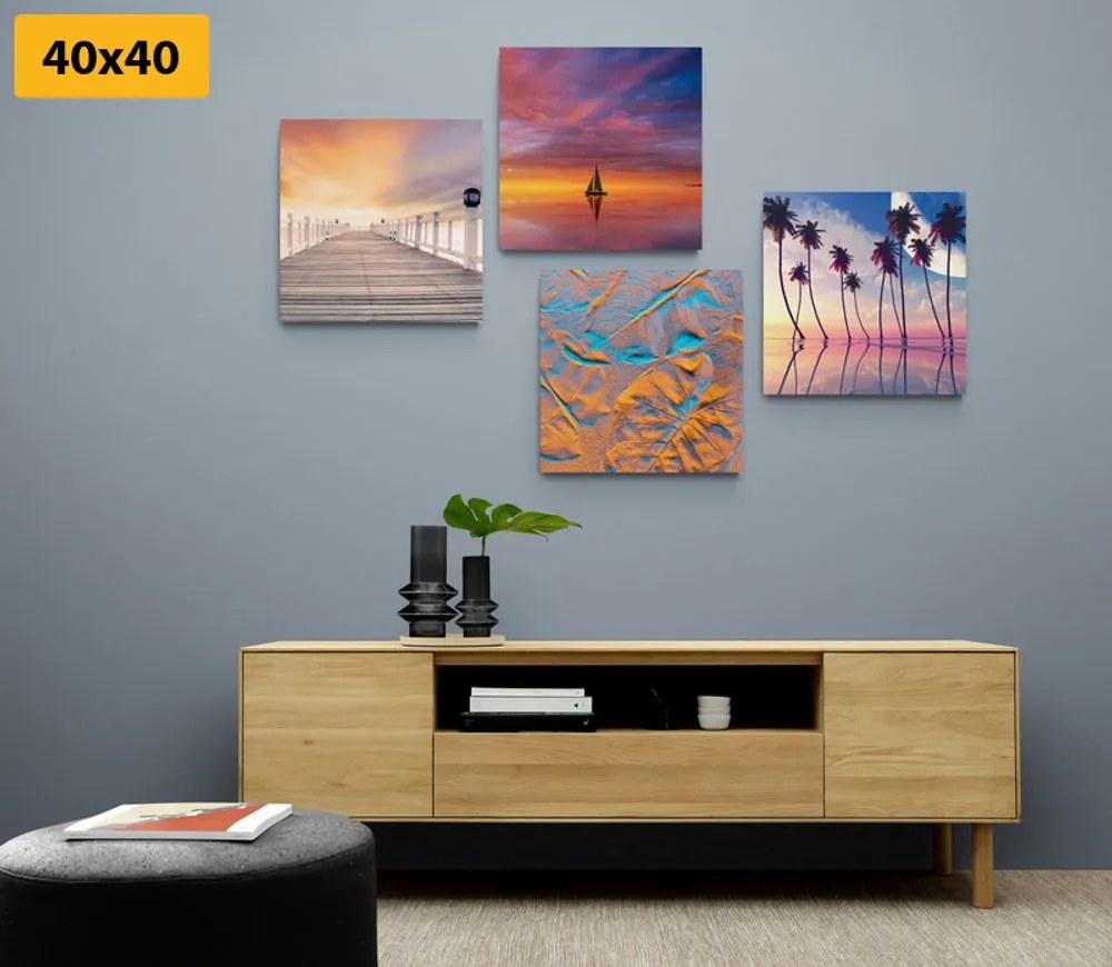 Set di quadri – Paesaggio marino in colori splendidi