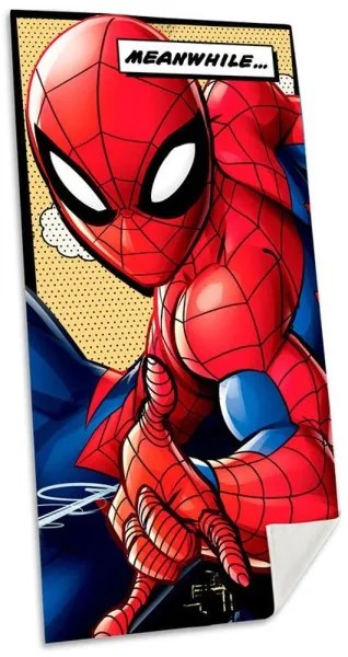 Trade Shop - Telo Mare In Cotone Spider Man Asciugamano Mare Piscina Uomo Ragno Per Bambini