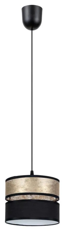 Lampadario a sospensione con filo LIMA 1xE27/60W/230V oro/nero