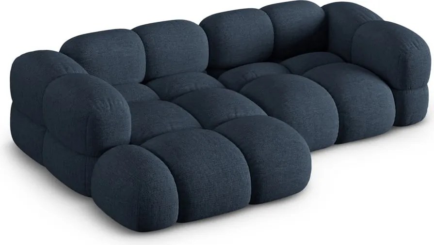 Divano angolare blu scuro (con penisola a sinistra/con chaise lounge) Loretto – Cosmopolitan Design