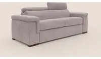 Divano Letto 3 Posti 240x100x95 cm in Tessuto Rosa