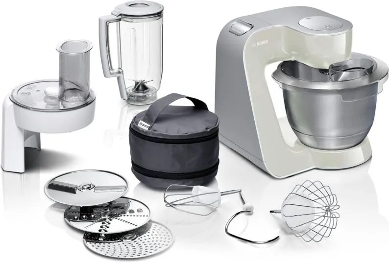 Bosch MUM58L20 Macchina da Cucina 3,9 L, Acciaio inossidabile, Argento/Bianco