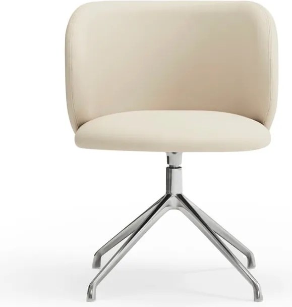 Sedia da pranzo beige in imbottito Mogi – Teulat