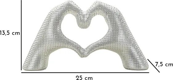 Scultura Lover Silver Cm 25X7,5X13,5
