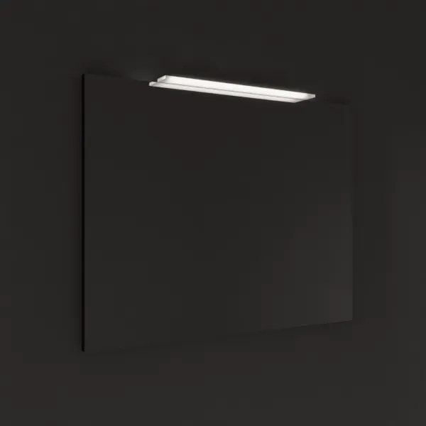 Lampada da bagno LED Vittoria 40 cm installabile su specchio finitura cromo