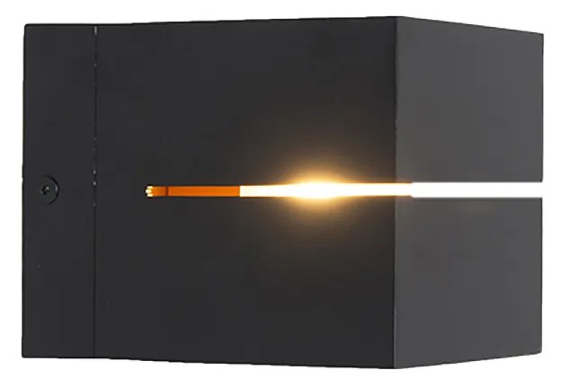 Applique da parete moderna nera e oro 9,7 cm - Transfer Groove