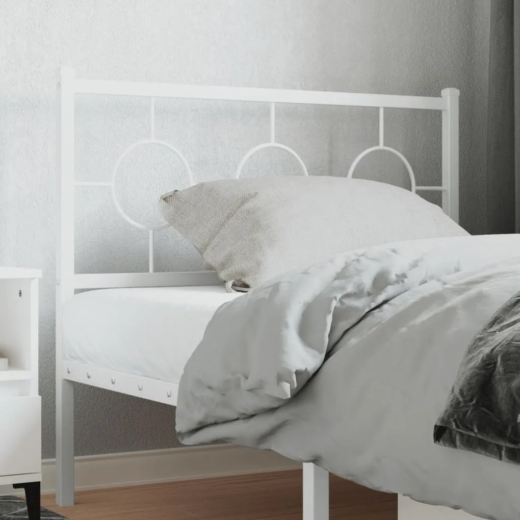 Testiera İn Metallo Bianco 100 Cm /