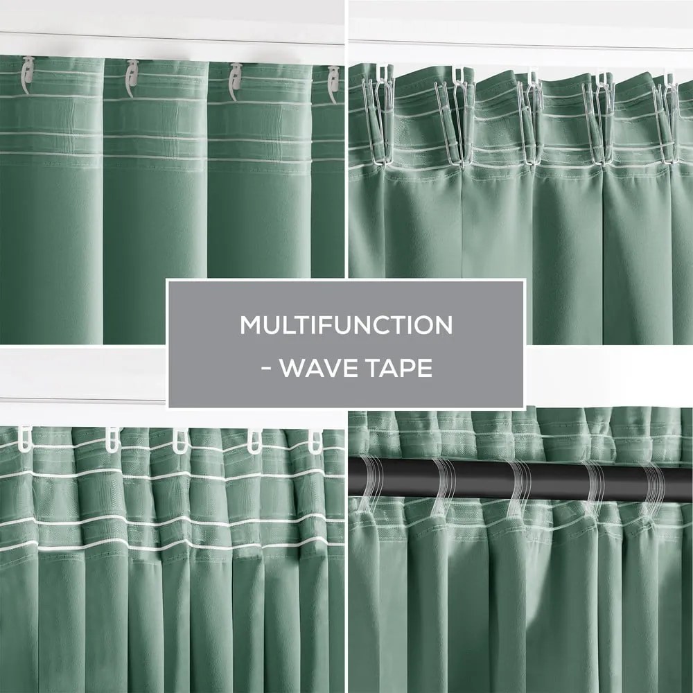 Tenda termoisolante/parzialmente oscurante verde chiaro 140x245 cm Kierra – Restilo