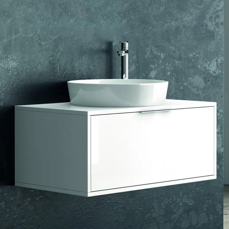 Mobile sospeso 80cm per bagni con cassetto scorrevole R-80A - KAMALU