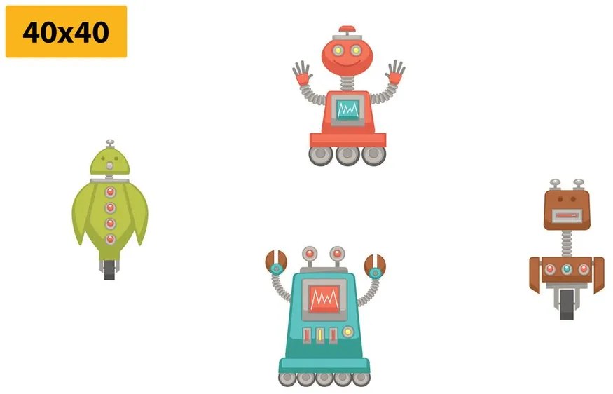 Set di quadri – Gruppo di robot