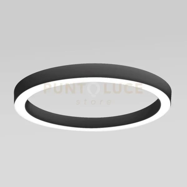 Flor p/s -  plafoniera colore nero a led 3000k 6100lm 80w dimmerabi...