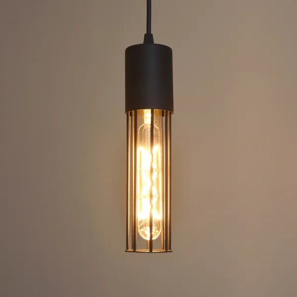 Lampadario a sospensione con filo MELODY 1xE27/15W/230V nero