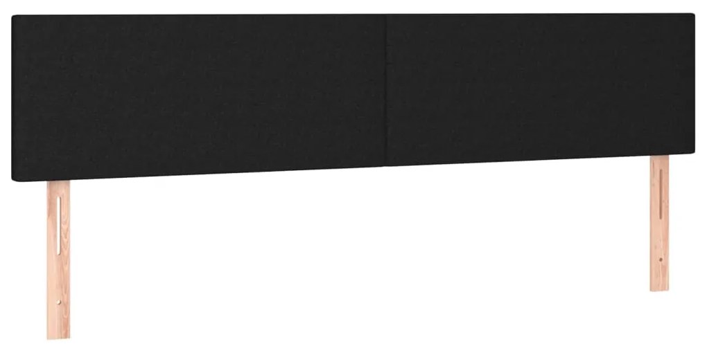 Testiera 2 pz nera 80x5x78/88 cm in tessuto
