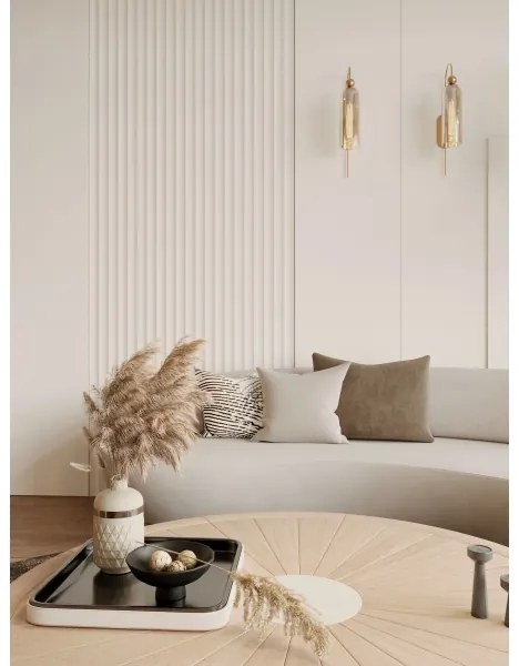 MAXLIGHT W0332 - Applique CAMPANILA 1xE27/40W/230V ottone/beige