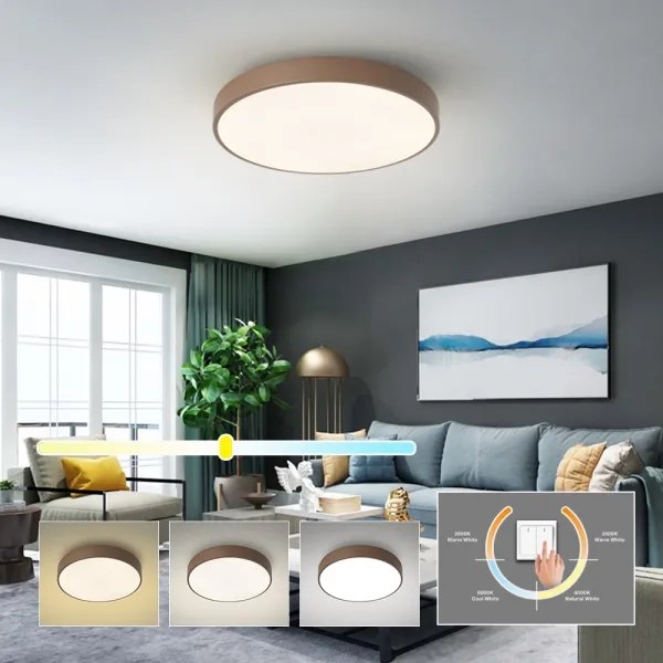 Brilagi - Plafoniera LED POOL LED/60W/230V 3000/4000/6000K 50 cm marrone