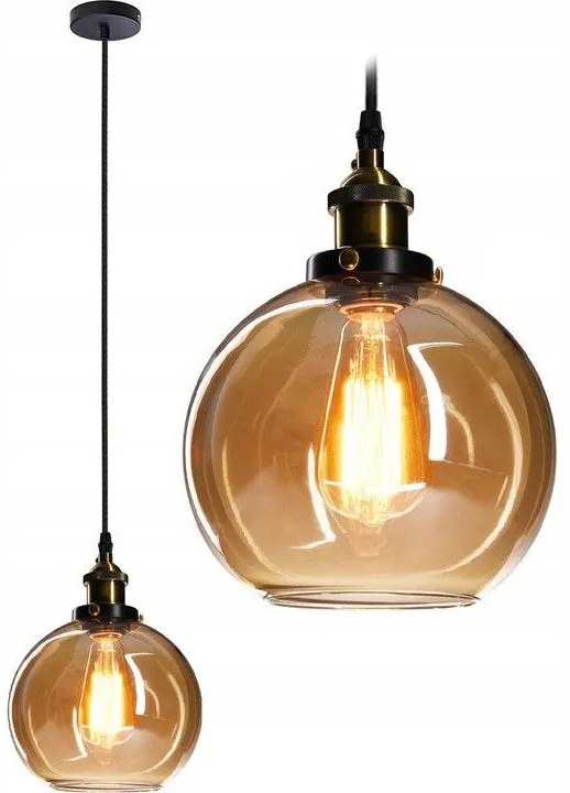 Lampada da soffitto pensile di vetro Verto B