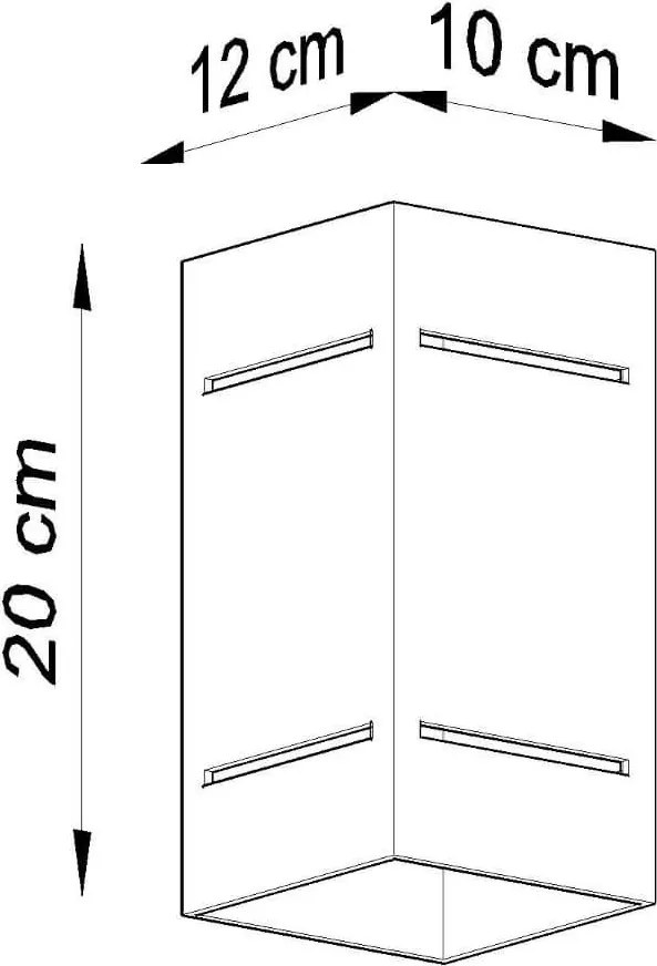 Applique da Parete Rettangolare BLOCCO G9 in Alluminio