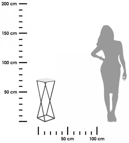 Portafiori LOFT 70x24 cm nero/bianco