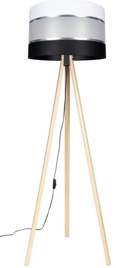 Lampada con piedistallo CORAL 1xE27/60W/230V beige/nero/bianco/cromo