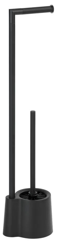 WENKO 23804100 - Scopino WC AVOLA 13x70 cm acciaio inox/nero