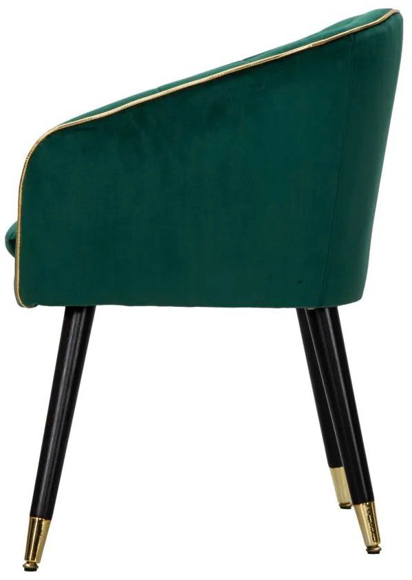 Poltrona Paris Verde e Oro cm 62x58x78 - Eleganza e Comfort per ogni Ambiente