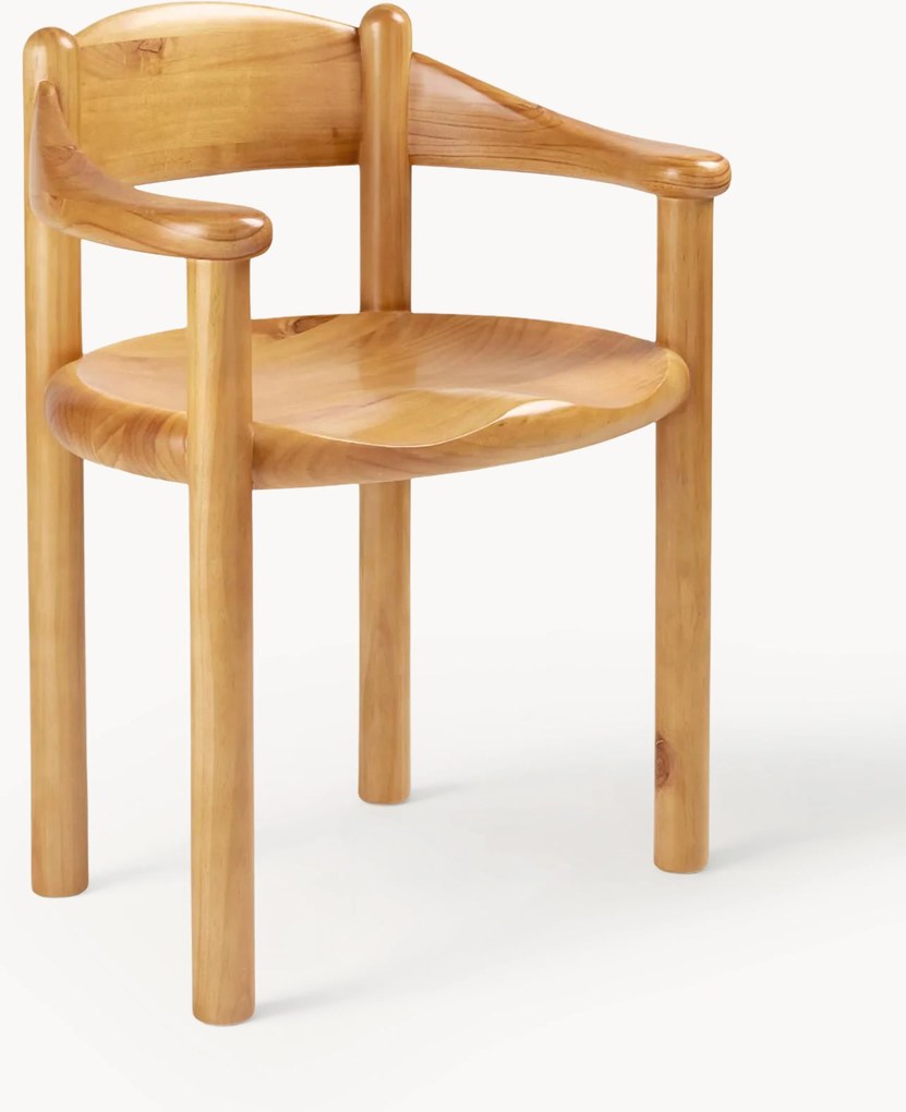Sedia con braccioli in legno di pino Daumiller
