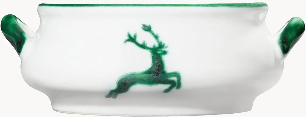 Piatto fondo fatto a mano con manici Grüner Hirsch