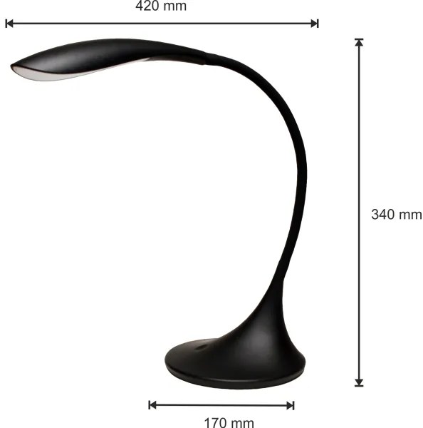 Lampada LED da tavolo VELA LED/6,5W/230V nera